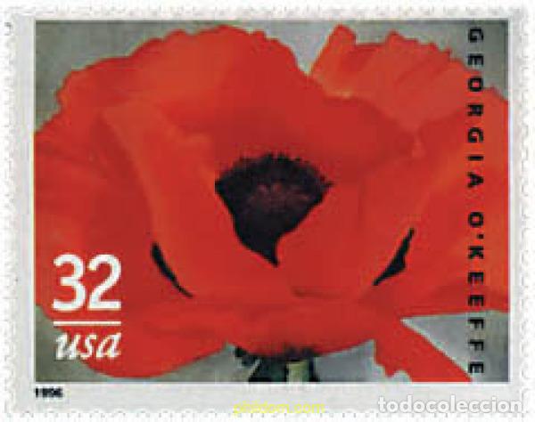 Sellos: 88805 MNH ESTADOS UNIDOS 1996 10 ANIVERSARIO DE LA MUERTE DE GEORGIA O KEEFE