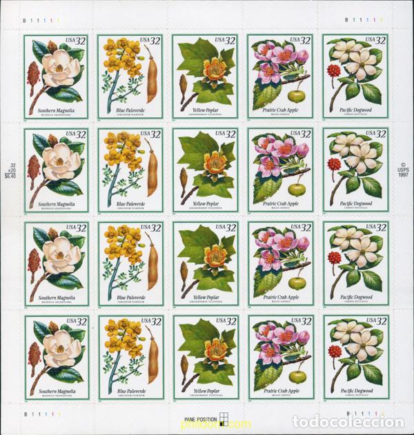 Sellos: 358390 MNH ESTADOS UNIDOS 1998 FLORES DE ARBOLES