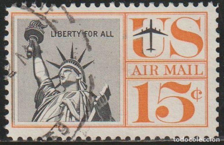 Sellos: USA 1961 Scott C63 Sello &ordm; Estatua de la Libertad Statue of Liberty Michel 764IIX Yvert PA59 US