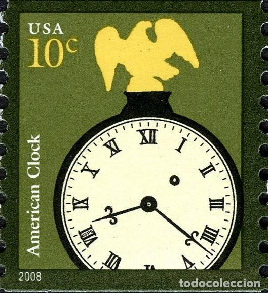 Sellos: USA 2008 Scott 3763 Sello * Reloj Americano Michel 4410 Yvert 4086 s/goma Estados Unidos United