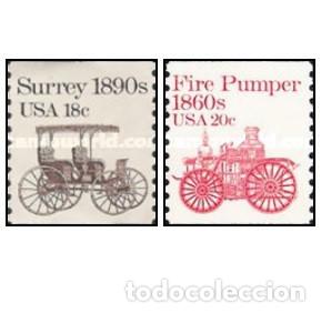 Sellos: ESTADOS UNIDOS, 1981 SW1648/49 &rdquo;Historia del transporte&rdquo;./ Nuevos, sin fijasellos, MNH.