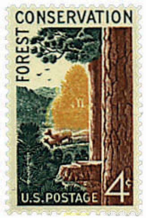 Sellos: 30142 MNH ESTADOS UNIDOS 1958 PRESERVACION DE LOS BOSQUES