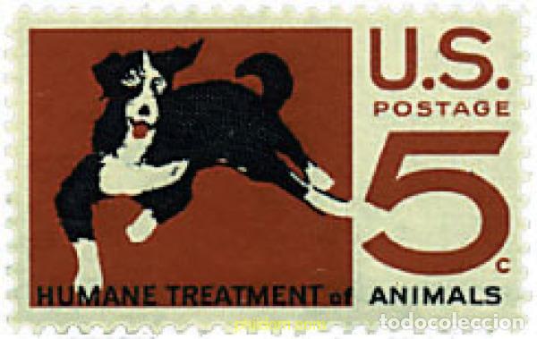 Sellos: 47412 MNH ESTADOS UNIDOS 1966 CENTENARIO DE LA SOCIEDAD PROTECTORA DE ANIMALES