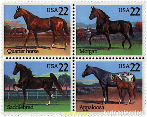 Sellos: 207268 MNH ESTADOS UNIDOS 1985 CABALLOS DE RAZA