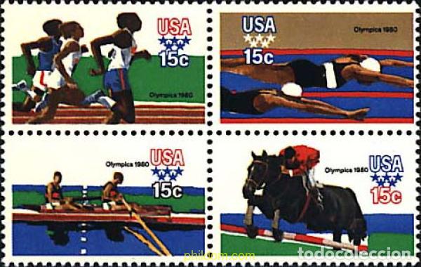 Sellos: 134871 MNH ESTADOS UNIDOS 1979 22 JUEGOS OLIMPICOS VERANO MOSCU 1980