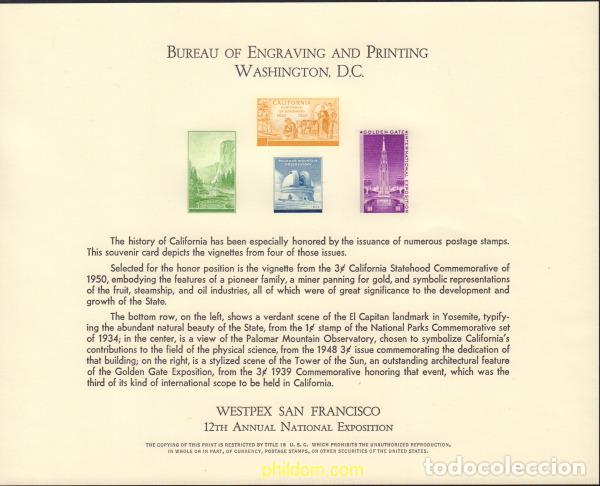 Sellos: 580091 MNH ESTADOS UNIDOS 1950 CENTENARIO DEL ESTADO DE CALIFORNIA.