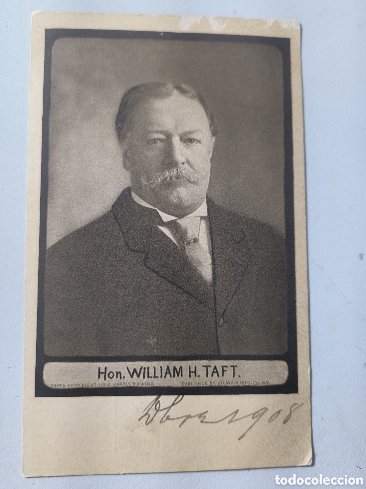 Sellos: U.S.A.tarjeta postal imagen del presidente William H.Taft,a&ntilde;o 1908.