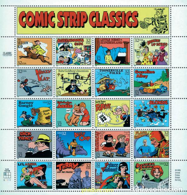 Sellos: 260719 MNH ESTADOS UNIDOS 1995 COMICS CLASICOS