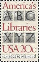 Sellos: ESTADOS UNIDOS, 1982 SW 1764 &rdquo;Librer&iacute;as Americanas&rdquo;./ Nuevos, sin fijasellos, MNH.
