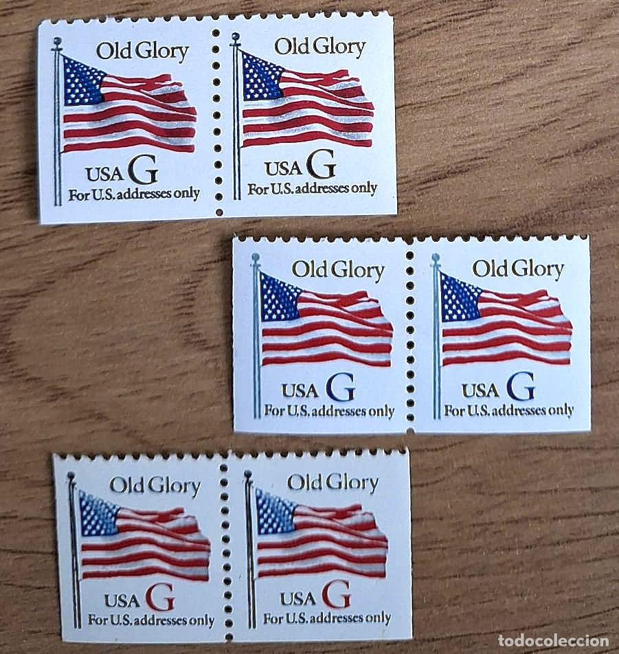 Sellos: ESTADOS UNIDOS, 1994 SW 2647abc Parejas &rdquo;Bandera G: 6 valores&rdquo;./ Nuevos, sin fijasellos, MNH.