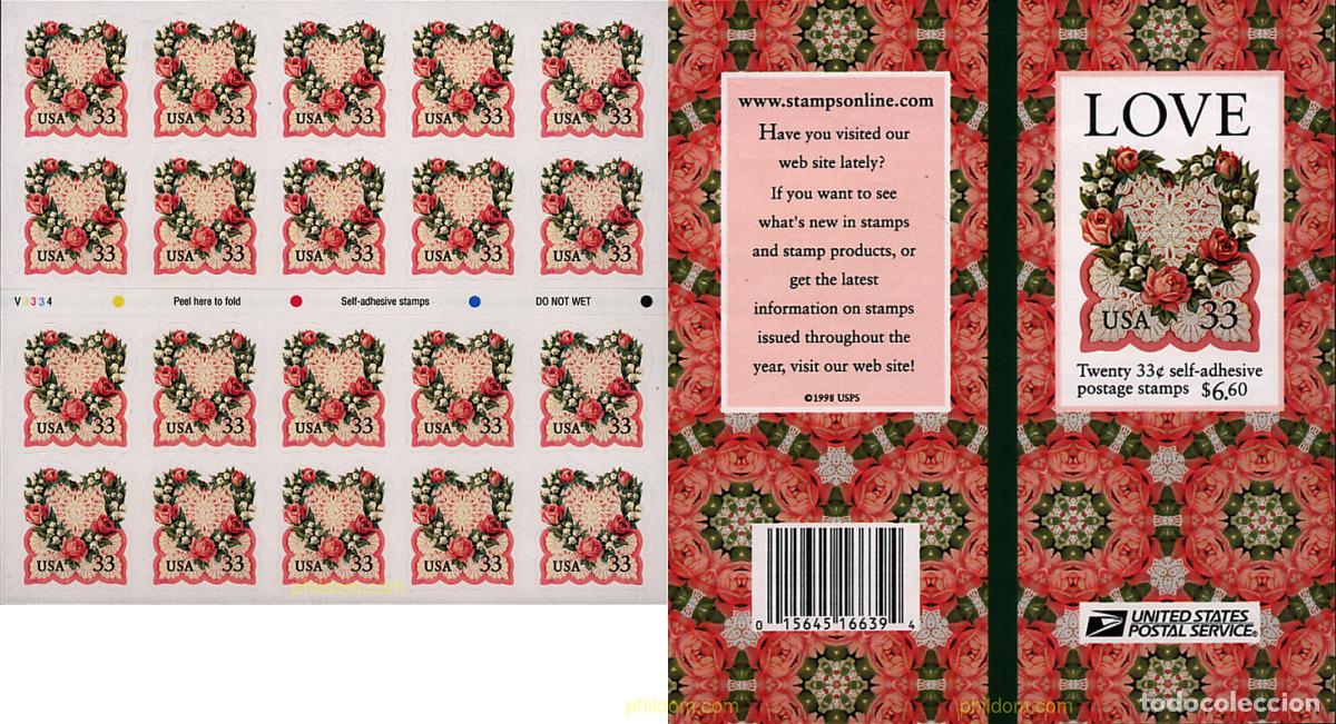 Sellos: 1502 MNH ESTADOS UNIDOS 1999 SELLOS DE AMOR