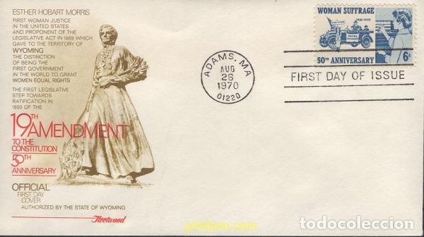 Sellos: 415353 MNH ESTADOS UNIDOS 1970 50 ANIVERSARIO DEL DERECHO A VOTO DE LAS MUJERES
