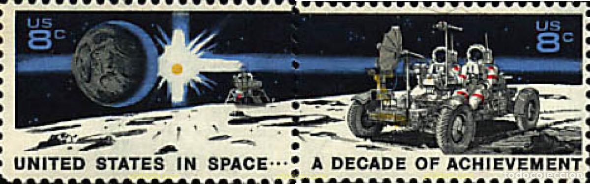 Sellos: 40700 MNH ESTADOS UNIDOS 1971 10 A&Ntilde;OS DE EXPERIENCIA ESPACIAL