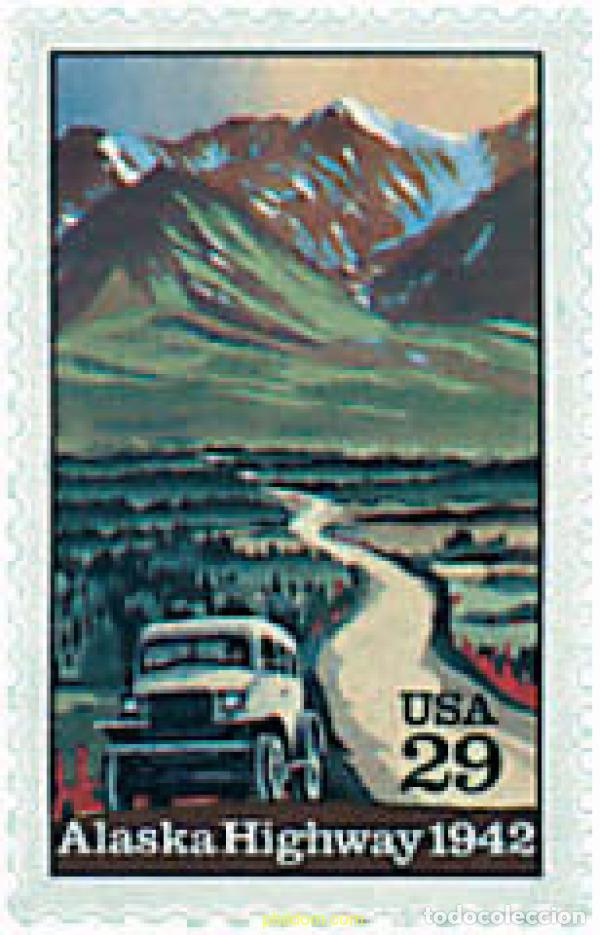 Sellos: 40743 MNH ESTADOS UNIDOS 1992 50 ANIVERSARIO DE LA AUTOPISTA DE ALASKA
