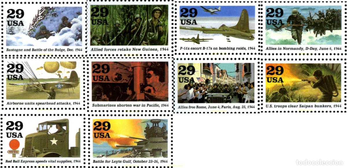 Sellos: 311202 MNH ESTADOS UNIDOS 1994 2 GUERRA MUNDIAL