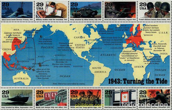 Sellos: 40756 MNH ESTADOS UNIDOS 1993 2 GUERRA MUNDIAL