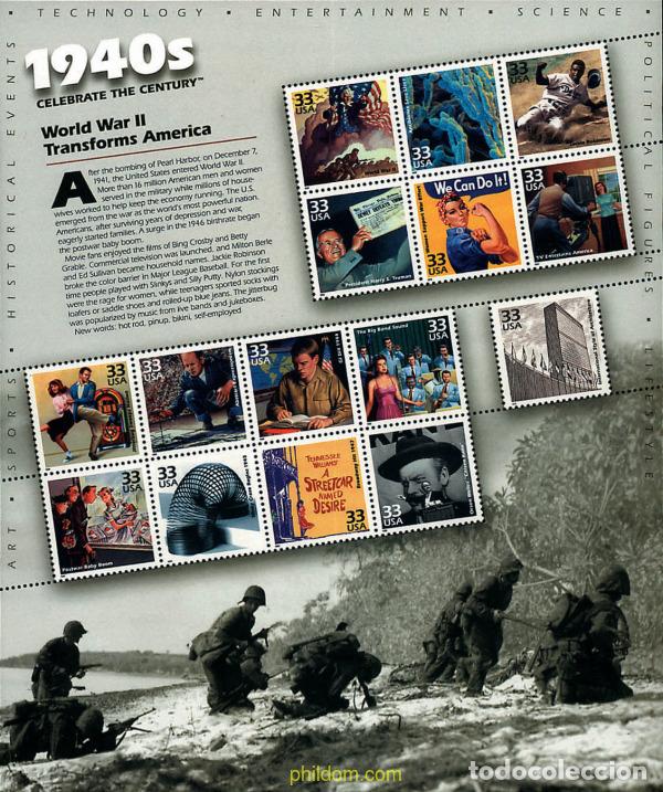 Sellos: 88817 MNH ESTADOS UNIDOS 1999 IMAGENES DEL SIGLO XX (1940s)