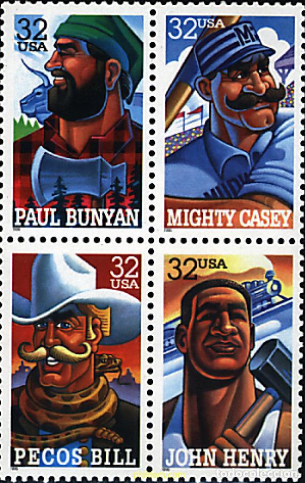 Sellos: 6072 MNH ESTADOS UNIDOS 1996 HEROES POPULARES