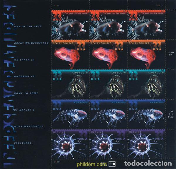 Sellos: 142799 MNH ESTADOS UNIDOS 2000 CRIATURAS DE LAS PROFUNDIDADES