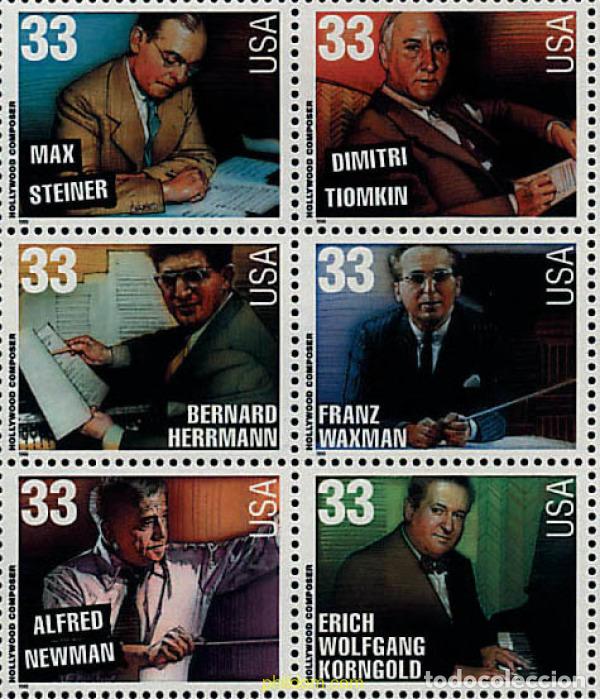 Sellos: 311337 MNH ESTADOS UNIDOS 1999 LEYENDAS DE LA MUSICA AMERICANA. COMPOSITORES DE HOLLYWOOD
