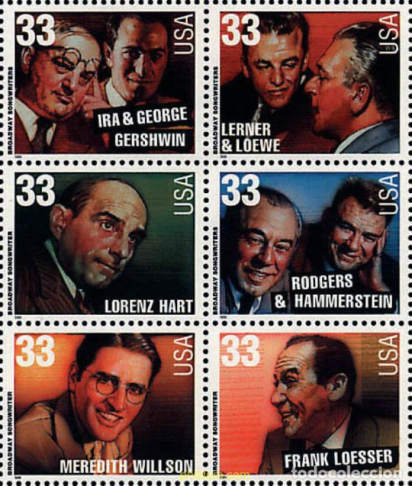 Sellos: 311338 MNH ESTADOS UNIDOS 1999 LEYENDAS DE LA MUSICA AMERICANA. COMPOSITORES