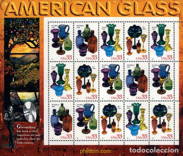 Sellos: 133296 MNH ESTADOS UNIDOS 1999 VIDRIERIA AMERICANA