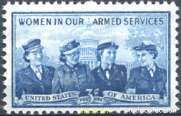 Sellos: 161542 MNH ESTADOS UNIDOS 1952 PERSONAL FEMENINO DE LAS FUERZAS ARMADAS
