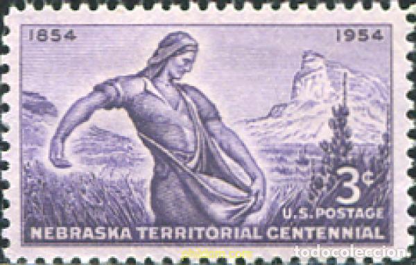 Sellos: 161589 MNH ESTADOS UNIDOS 1954 CENTENARIO DEL TERRITORIO DE NEBRASKA