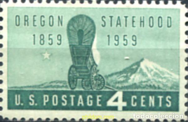Sellos: 161690 MNH ESTADOS UNIDOS 1959 CENTENARIO DEL ESTADO DE OREGON DENTRO DE LA UNION