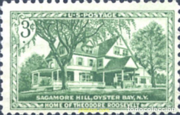 Sellos: 161562 MNH ESTADOS UNIDOS 1953 MANSION DE THEODORE ROOSEVELT EN OYSTER BAY
