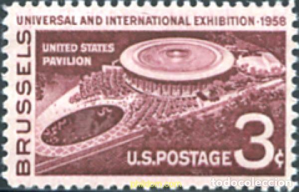 Sellos: 161672 MNH ESTADOS UNIDOS 1958 EXPOSICION DE BRUSELAS