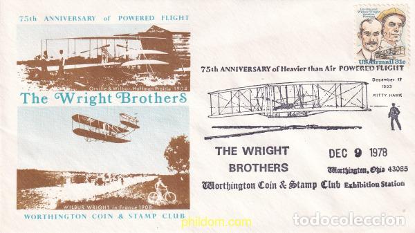 Sellos: 779510 USED ESTADOS UNIDOS 1978 75 ANIVERSARIO DEL PRIMER VUELO DE LOS HERMANOS WRIGHT