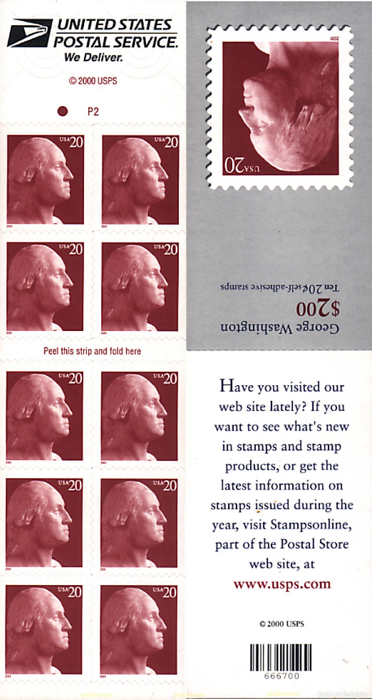 Sellos: 2430 MNH ESTADOS UNIDOS 2001 GEORGE WASHINGTON