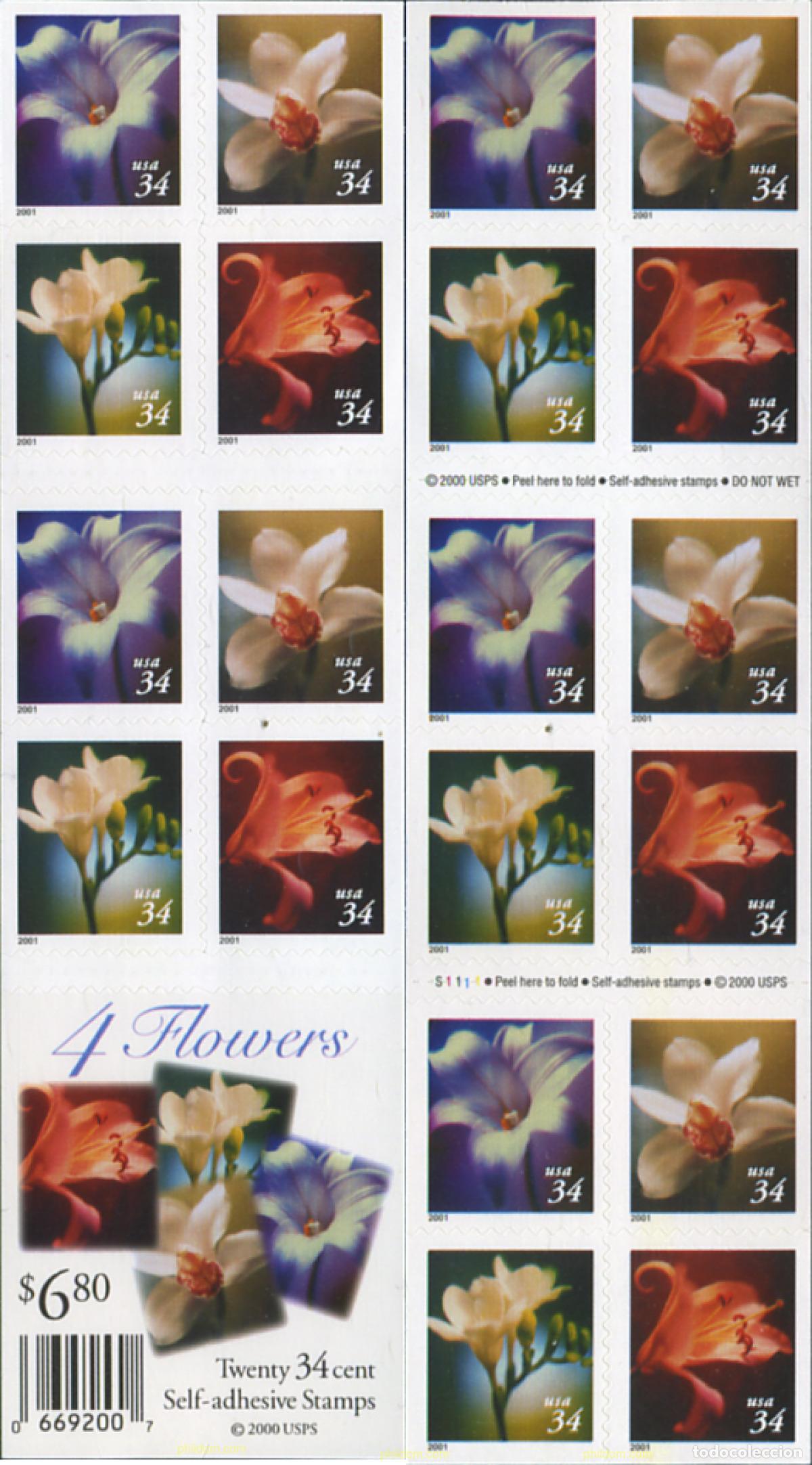 Sellos: 358437 MNH ESTADOS UNIDOS 2001 FLORES