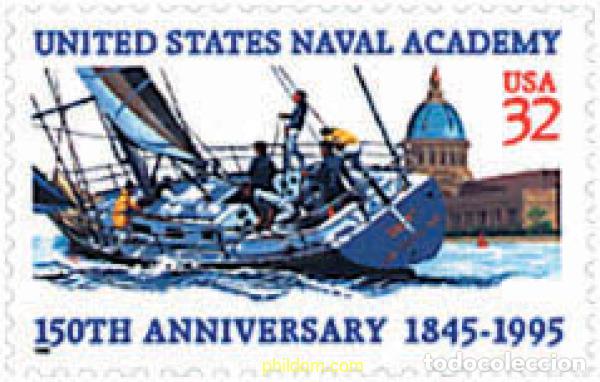 Sellos: 86900 MNH ESTADOS UNIDOS 1995 150 ANIVERSARIO DE LA ACADEMIA NAVAL