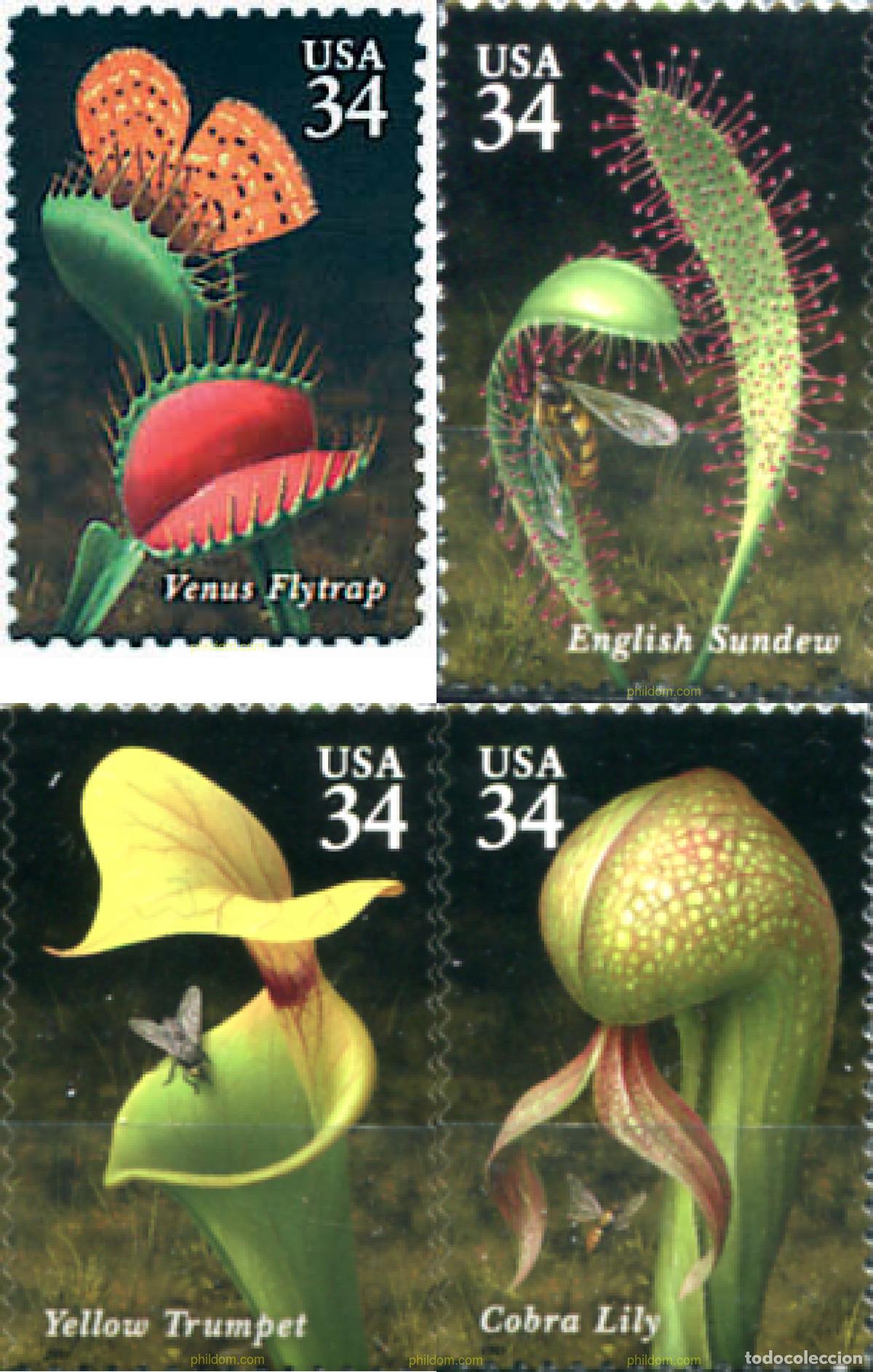 Sellos: 75863 MNH ESTADOS UNIDOS 2001 PLANTAS CARNIVORAS