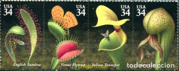 Sellos: 185238 MNH ESTADOS UNIDOS 2001 PLANTAS CARNIVORAS