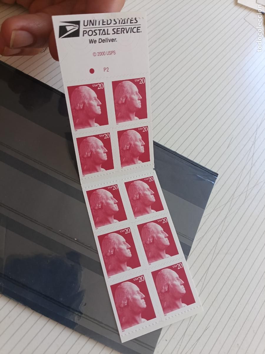 Sellos: Carnet nuevo de sellos autoadhesivos. USA Estados Unidos. 2 dollars