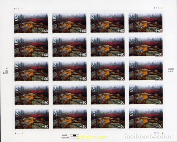 Sellos: 8842 MNH ESTADOS UNIDOS 2001 PARQUE NACIONAL ALCADIA