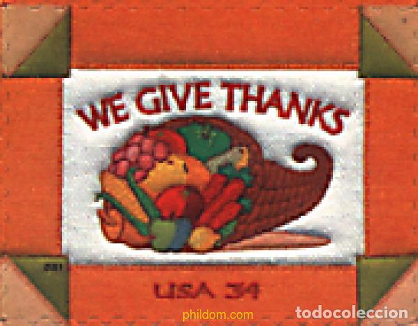 Sellos: 79933 MNH ESTADOS UNIDOS 2001 DIA DE ACCION DE GRACIAS
