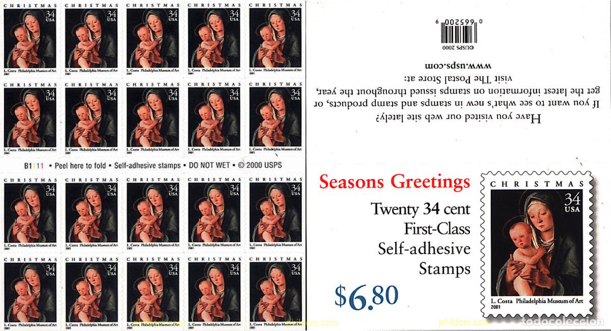 Sellos: 1868 MNH ESTADOS UNIDOS 2001 NAVIDAD