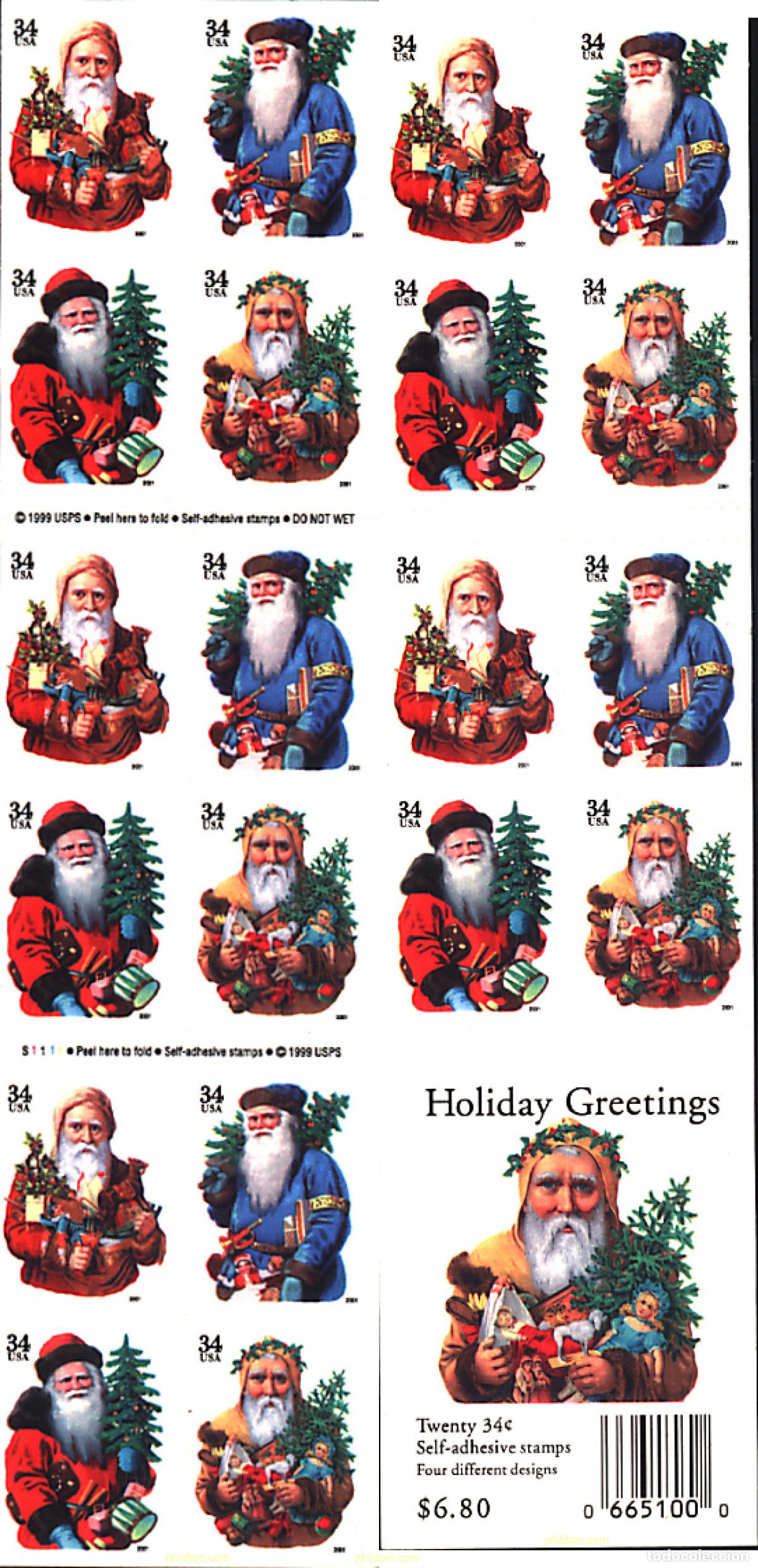 Sellos: 3493 MNH ESTADOS UNIDOS 2001 NAVIDAD