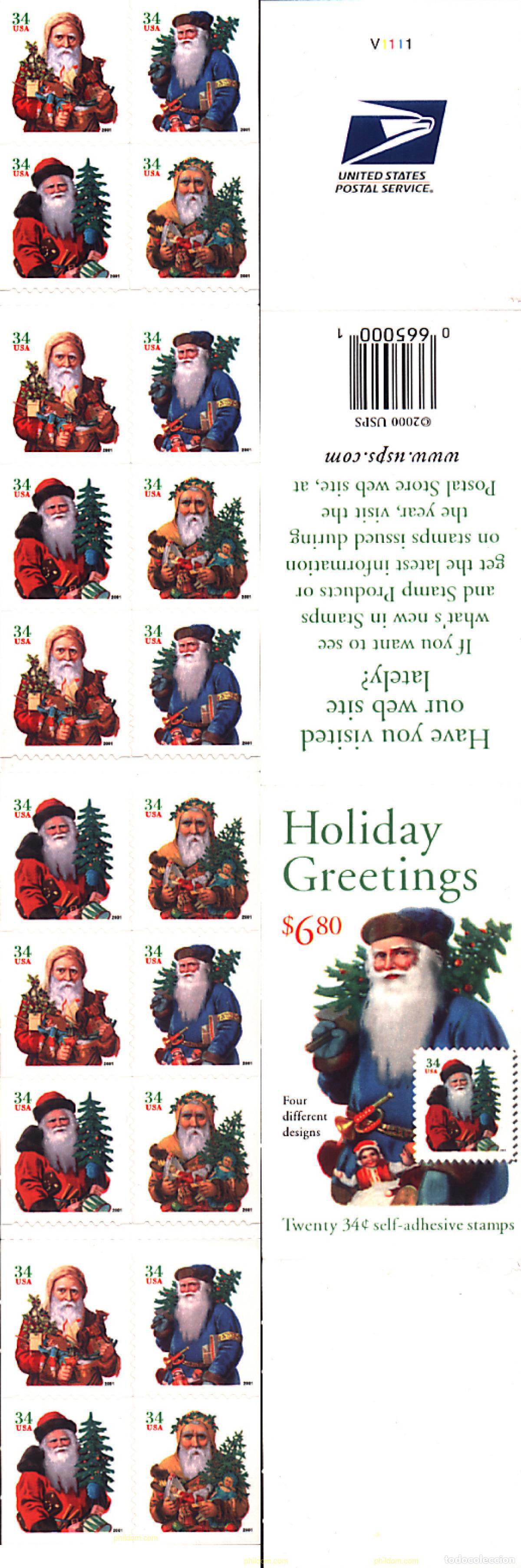 Sellos: 1788 MNH ESTADOS UNIDOS 2001 NAVIDAD