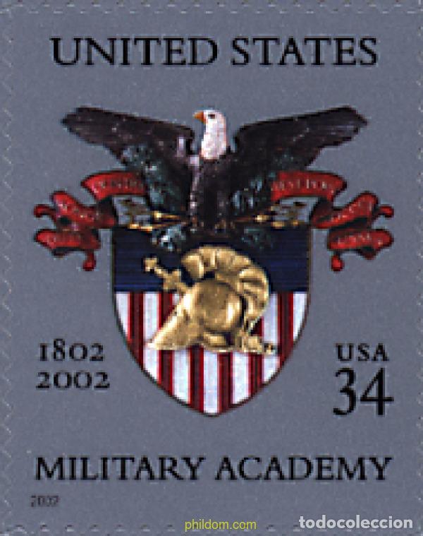 Sellos: 89801 MNH ESTADOS UNIDOS 2002 2 CENTENARIO DE LA ACADEMIA MILITAR
