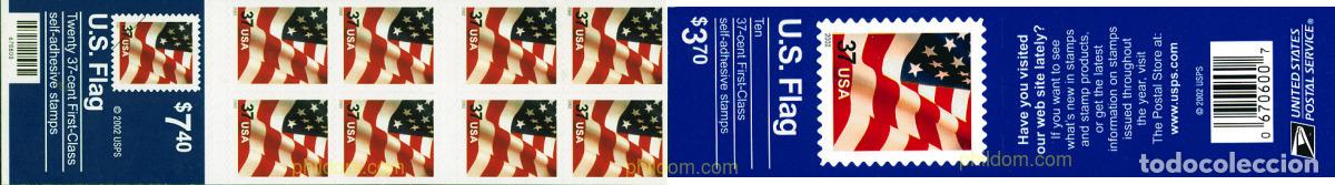 Sellos: 3480 MNH ESTADOS UNIDOS 2002 BANDERA