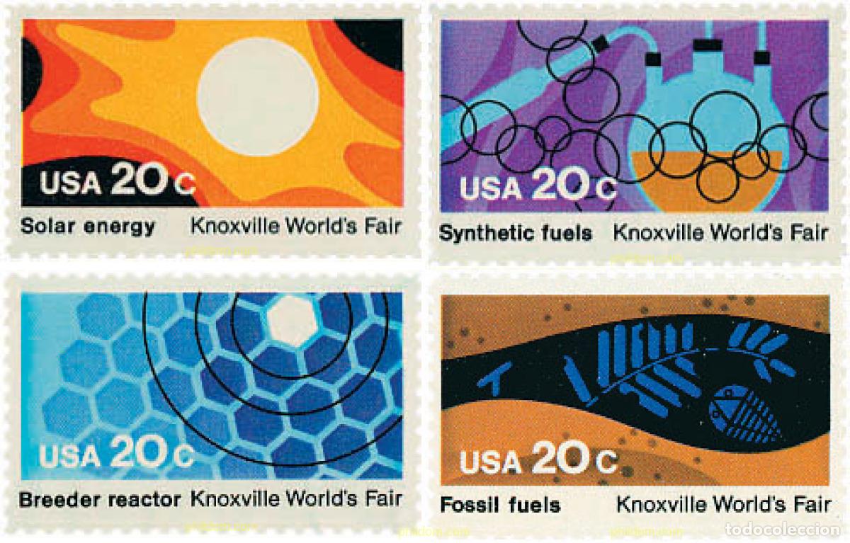 Sellos: 102221 MNH ESTADOS UNIDOS 1982 EXPOSICION MUNDIAL DE KNOXVILLE SOBRE LA ENERGIA