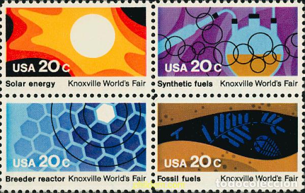 Sellos: 102222 MNH ESTADOS UNIDOS 1982 EXPOSICION MUNDIAL DE KNOXVILLE SOBRE LA ENERGIA