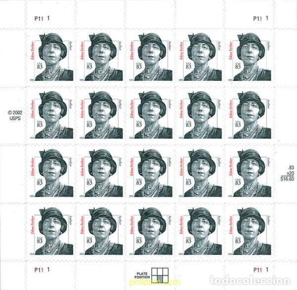 Sellos: 130220 MNH ESTADOS UNIDOS 2002 EDNA FERBER