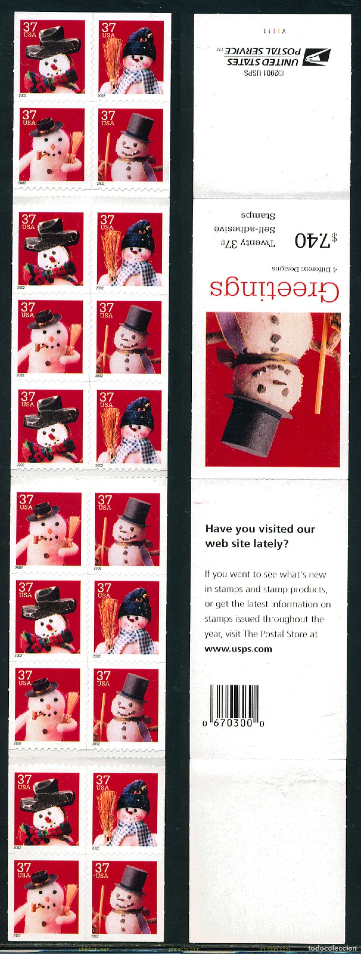 Sellos: 110760 MNH ESTADOS UNIDOS 2002 NAVIDAD