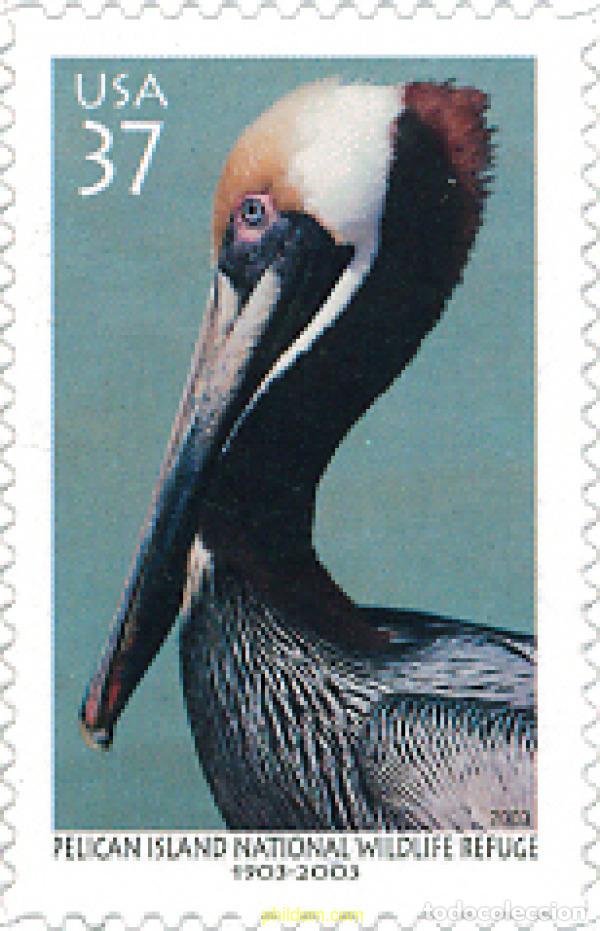 Sellos: 121472 MNH ESTADOS UNIDOS 2003 CENTENARIO DEL PELICAN ISLAND NATIONL WILDLIFE REFUGE